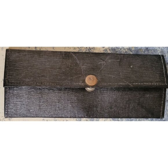 Vintage Black Leatherette Precision Dissecting Tool Kit Ruler Scalpels Tools 7x7 - Picture 2 of 8